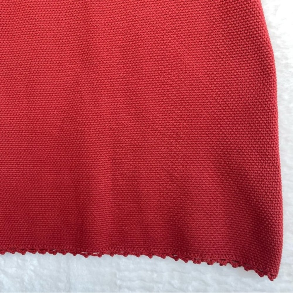 Rebecca Taylor Open Knit Crochet Sheath Dress Pomodoro Red Size M - Picture 5 of 8